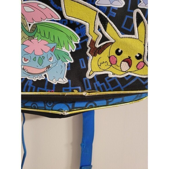 Pokemon Backpack Book Bag Nintendo Kids School Pikachu FAB Starpoint Black Blue - Picture 6 of 12